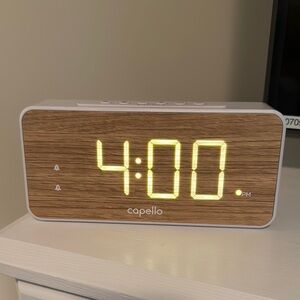 Capello Wooden Digital Alarm Clock